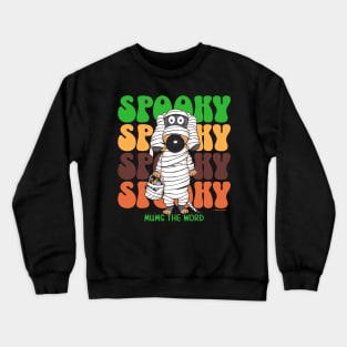 Funny Cute Spooky Mummy Halloween Doxie Dachshund Dog Crewneck Sweatshirt